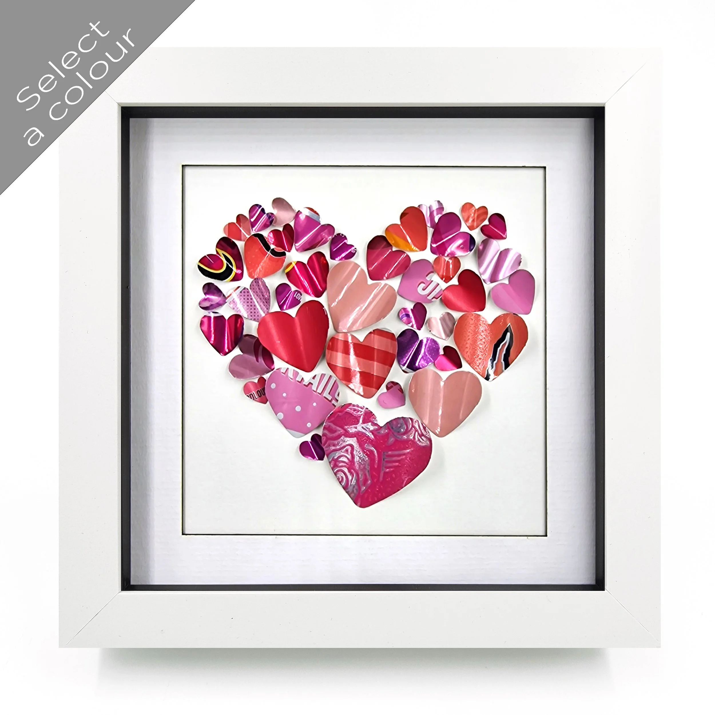 Heart of Hearts Upcycled Can Picture — Sarah Turner Eco Art & Design